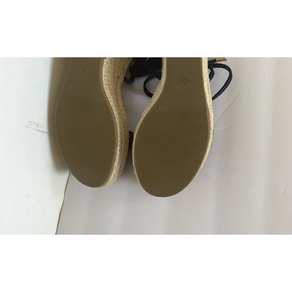 Coutgo Wedge Espadrilles 6 1/2 Dark Blue